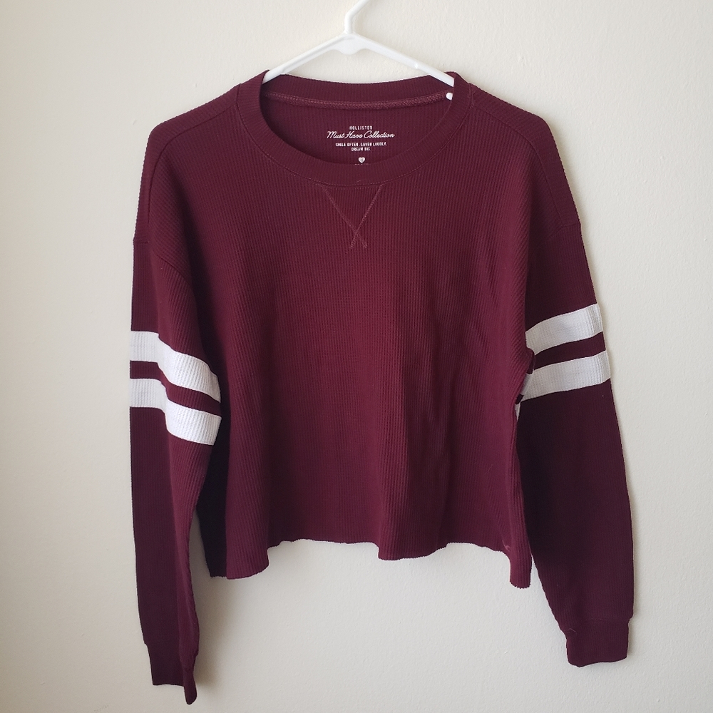 Cropped Red Long Sleeve